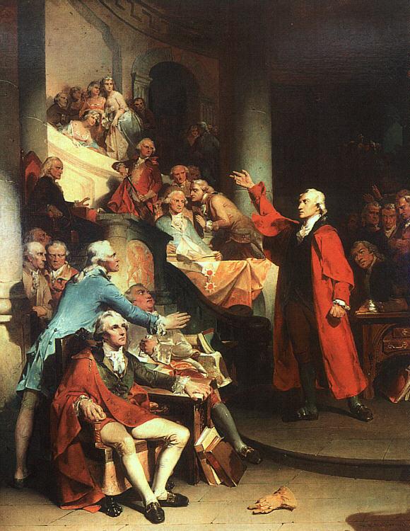 Peter F Rothermel Patrick Henry in the House of Burgesses of Virginia, Delivering his Celebrated Speech Against the St Sweden oil painting art